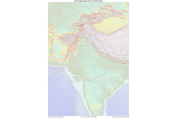 Карта активных разломов. Лист Южная Азия